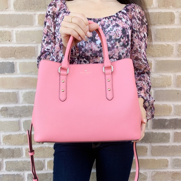 ‼️SALE‼️NWT Kate spade coral Satchel Crossbody - Picture 4 of 8